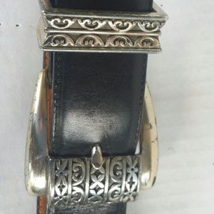 BRIGHTON CLASSIC BLACK LEATHER BELT