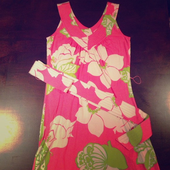 Lilly Pulitzer Cotton Shift Dress with Tie