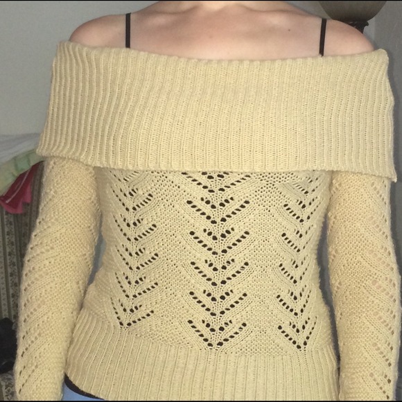 Wet seal off the shoulders sweater