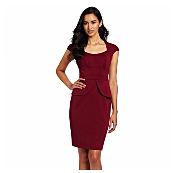 Maggy London Scuba Peplum Dress