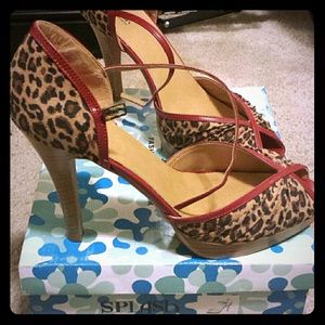 very sexy Leopard peep toe