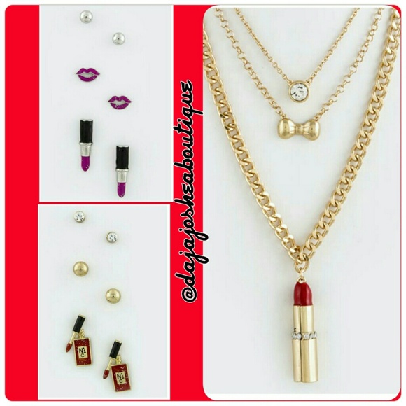 Ear candy n necklace set