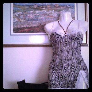 Zebra Stripe Lingerie Dress