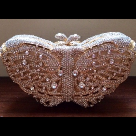 SOLD! Butterfly Swarovski Crystal Clutch.