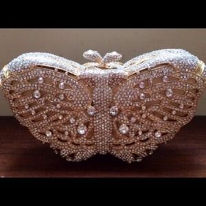 SOLD! Butterfly Swarovski Crystal Clutch.