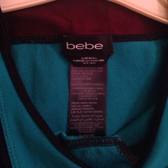 Bebe turquoise mesh dress - Picture 2 of 4