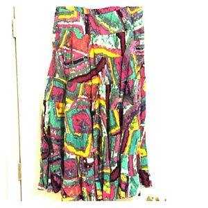 Flirty colorful long skirt