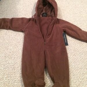 Brown Snowsuit with Bear Ears NWT