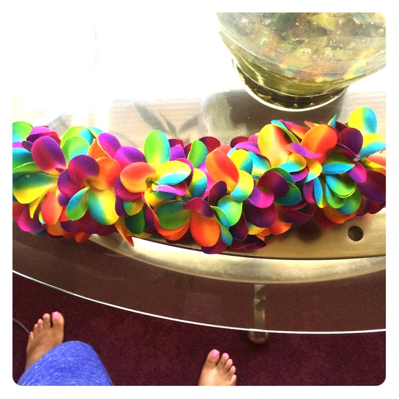 Homemade Rainbow Flower Headband