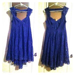 Gorgeous Bluish-Purple Lacy Dress