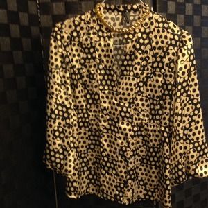 Gold & Black silky like Top