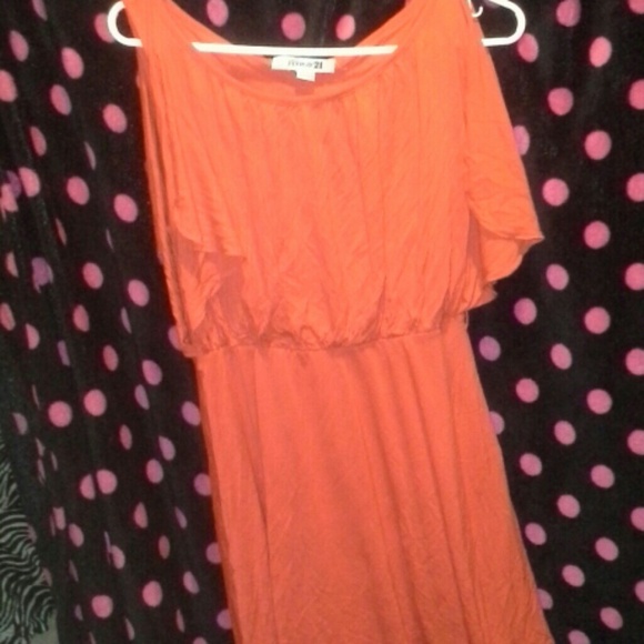 orange short dress