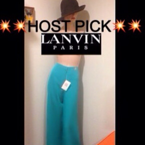 SOLD! LUXE VTG LANVIN TIMELESS FNE VIRGIN WOOL PANTS NOS