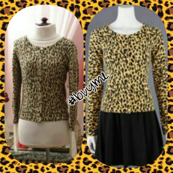 Cheetah print cardigan