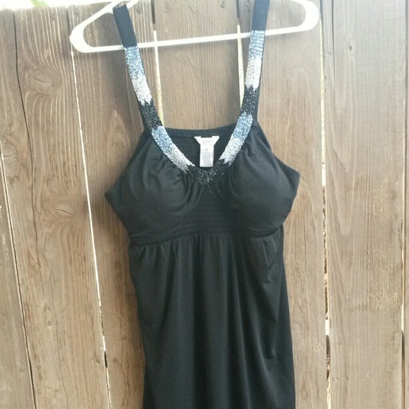 Candies Little Black Beaded Neckline Dress.