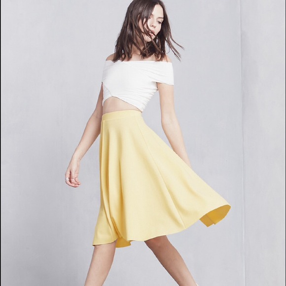ON HOLD! NWT: Reformation yellow Logan skirt
