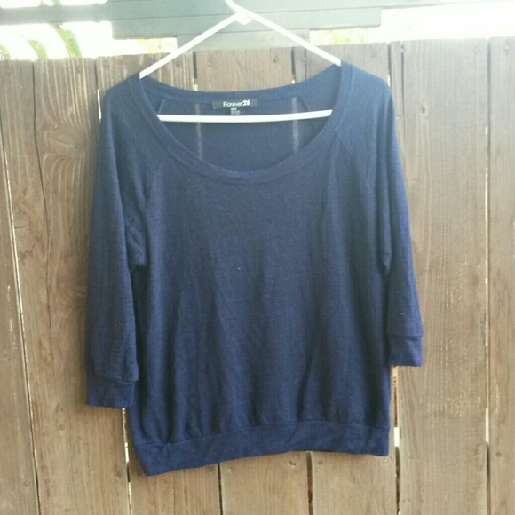 Blue Long Sleeve Forever 21 Shirt.