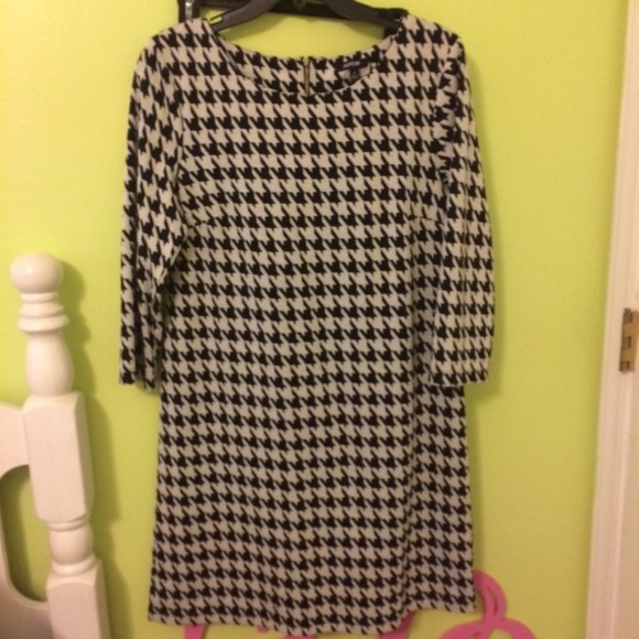 Houndstooth Print Dress
