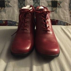 Burgundy Booties Never Worn