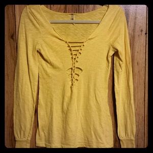 BKE cutout long sleeve top