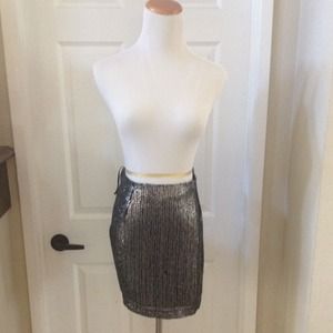 Sequined black skirt