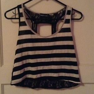 New wet seal crop top with a full lace back.