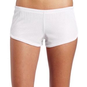 NWOT Soffe White Mesh Booty Shorts