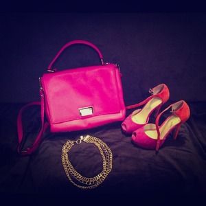 Reduced!! Hot Pink Kate Spade Shoulder Bag
