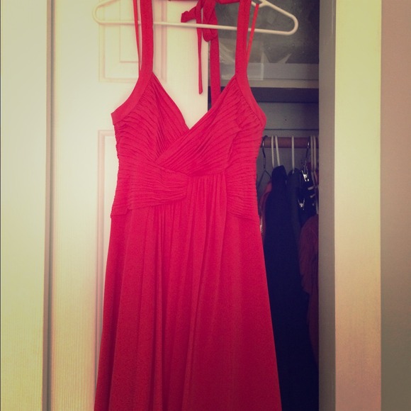 Like new BCBG coral halter dress