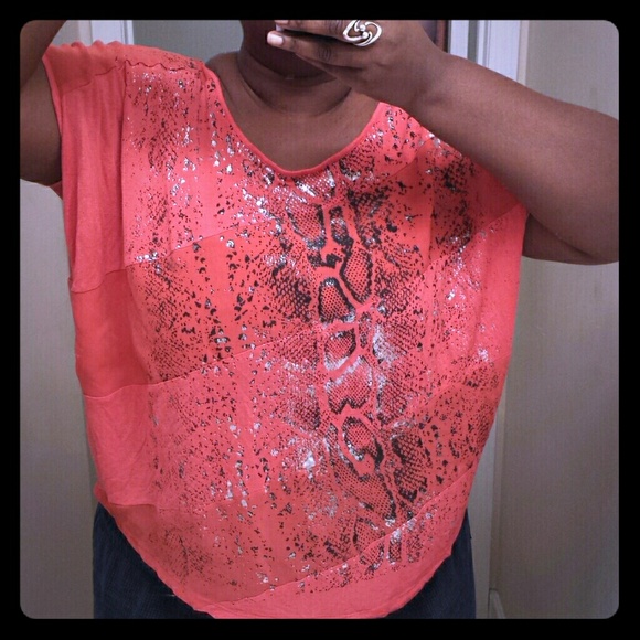 Flirty coral shirt