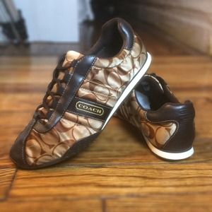 Coach 'Kirby' Sneakers in beige/brown