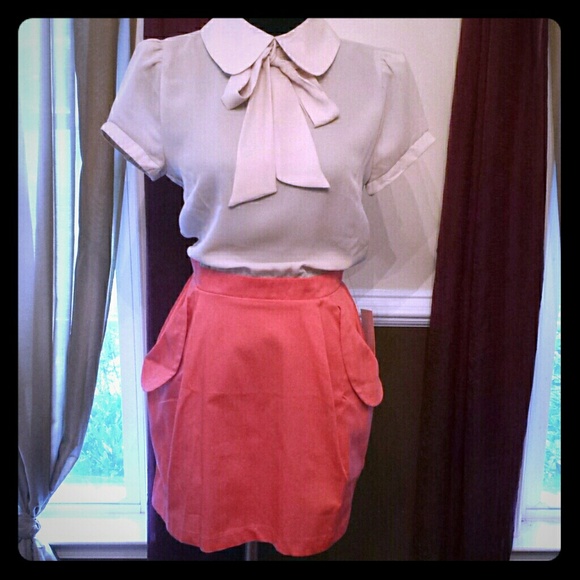 Beautiful pink and beige dress