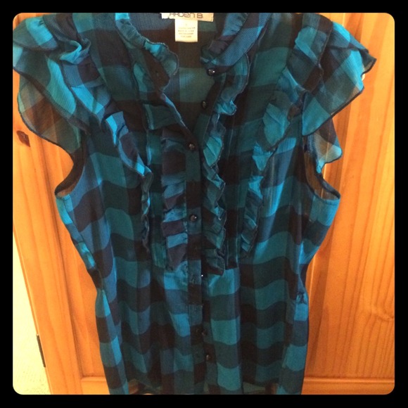 Flannel print, teal and black Arden b dress shirt