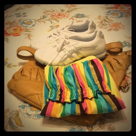 Skechers Shoes, Crossbody Bag and Stripe Top