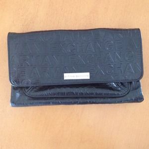 Armani exchange black clutch