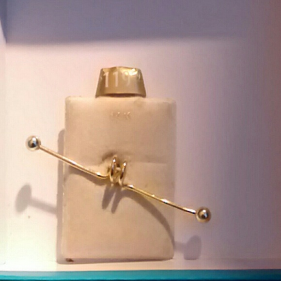 14k Yellow Gold Industrial Bar