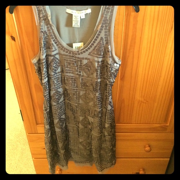 Sequin gray cocktail dress