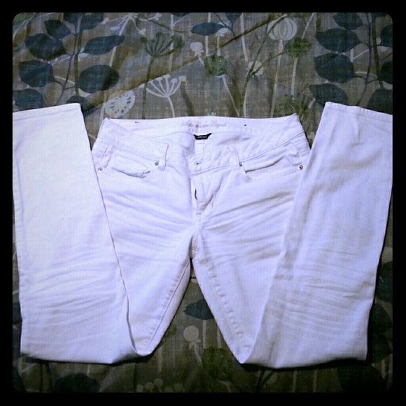 American Eagle white skiny jeans