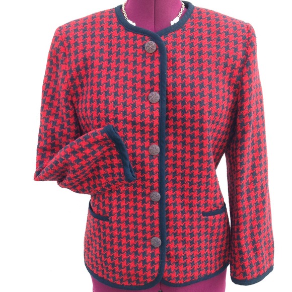 ⭐️Vintage preppy houndstooth blazer - Picture 2 of 4