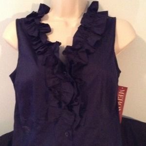 Navy sleeveless blouse