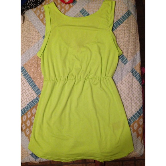 Lime green H&M dress