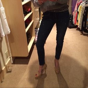 Bundled.  Two pairs of mid-rise Gap Jeans.