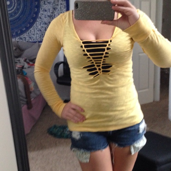 Yellow long sleeve top
