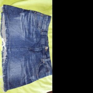 Lei denim skirt sz9 flap pockets