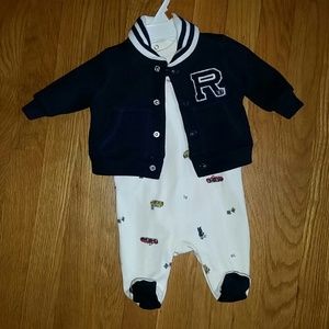 Newborn RL 3 piece outfit