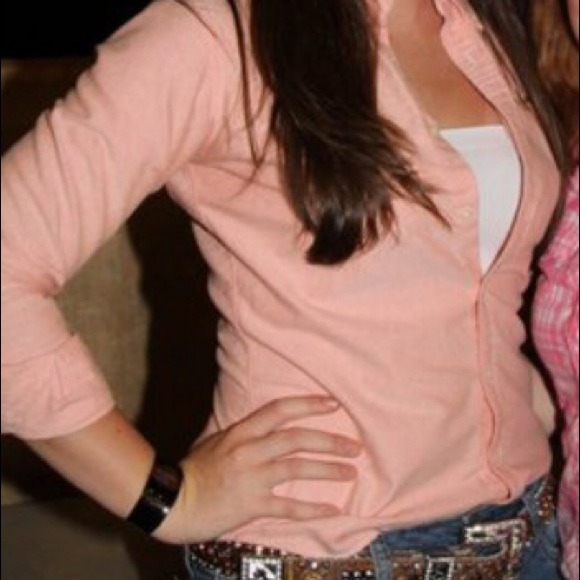 Pink Polo long-sleeved oxford shirt