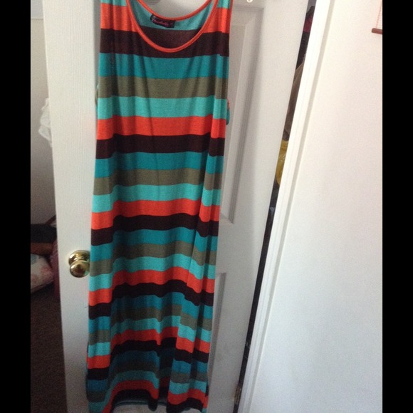 Sale, long stripped dress.