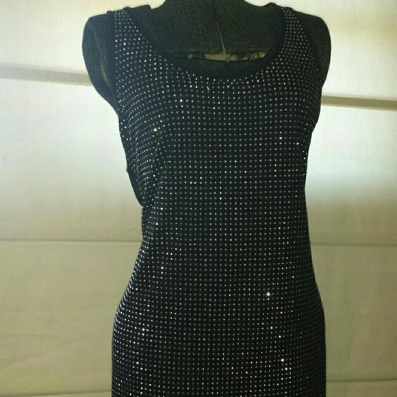 Black with studs dress