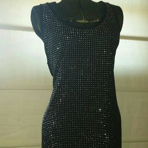 Black with studs dress