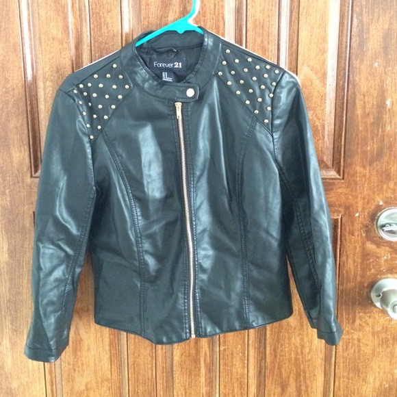 Black leather jacket